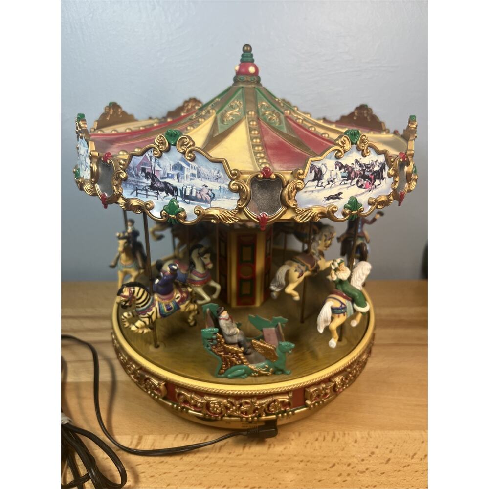 Vintage Village Square Mr. Christmas Carousel - For Parts Only - Replacement
